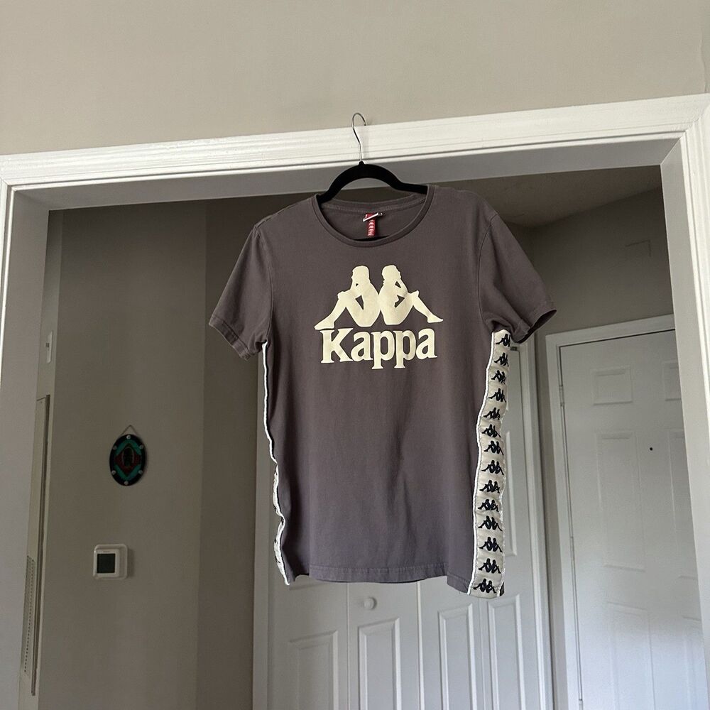 Kappa Sportswear Authentic Mens Large Cotton T Shirt Tee Grey